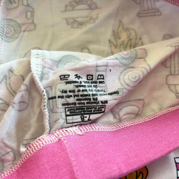 Pink Fire Truck Bamboo PJ Set - Picture 7 of 7